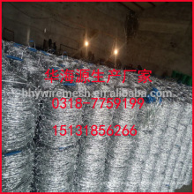 barbed wire factory sale galvanized barb wire 14# 12# barbed wire coil
